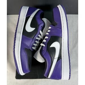 NIke Air Jordan 1 Low "Court Purple Black" 553558-501 Sneakers – Men’s US 9 NIB